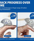 Handy Stainless Steel Finger Goniometer Protractor For Occupational Therapy, Precise 30 To 150 Degree Joint Range Tool, Durable Metal Orthopedic Device To Track Flexibility And Rehab Progress, earlier and later check