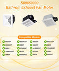 Bathroom Exhaust Fan Motor Replacement Kit With Blower Wheel For Models 665P 665RP 665RSP 605P 668P 9905 9965 VH668P