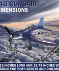 4 Channel RC Plane Ready To Fly Aerobatic Aircraft For Beginners With Easy Control And Stable Flight F4U Corsair Style dimensions