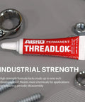 Heavy Duty Red Threadlocker High Strength Industrial Grade Adhesive Built For Automotive And Manufacturing Keeps Fasteners Tight Against Vibration And Heat Permanent Bond And High Temperature Resistance tube with tools.