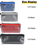 Premium Small Tool Pouches With Zipper Waterproof 1680D Pouch Bags For Men in Black, Red, Grey, Blue sizes 5.5x7.5 to 5.5x12 inches