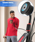 Man using home gym with Six Piece Rolling Seat Trolley Wheels Replacement For Compatible With Blaze Classic Elite Motivator 2 PR1000