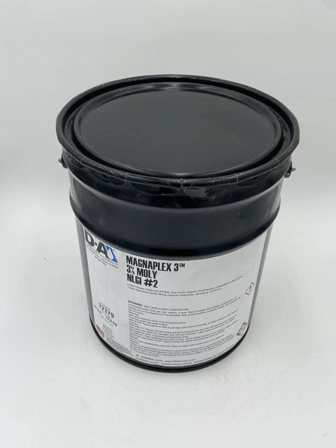 Heavy Duty Lithium Complex Grease NLGI 2 With 3 Percent Moly, 35 lb metal pail with high temperature protection label