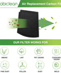 Premium Carbon Filter Replacement For TrueAir Pet Odor Purifier 04234G showing odor particles being filtered