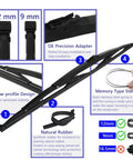 No Sweat Prep 32 Inch RV Windshield Wiper Blade Pair Crafted Tough For Motorhomes with quick release j hook features.