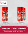 Universal Foam Fire Extinguisher Spray 500ml Compact Cylinder in 2-pack and 3-pack for fire safety.
