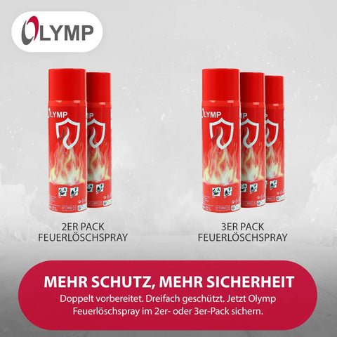 Universal Foam Fire Extinguisher Spray 500ml Compact Cylinder in 2-pack and 3-pack for fire safety.