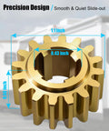16 Tooth Spur Gear Set 16 DP And 20 PA For Lippert Schwintek Slide Out Systems in gold with dimensions