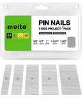 Heavy Hitter 23 Gauge Galvanized Pin Nails Assorted Full Set Micro Headless Finish Fasteners For Electric Brad Nailers And Clean Woodwork Ten Thousand Count pack with assorted lengths.