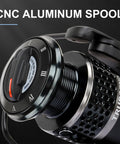 Ultra Light Spinning Fishing Reel With Aviation Aluminum Body For Saltwater And Freshwater, CNC aluminum spool close-up