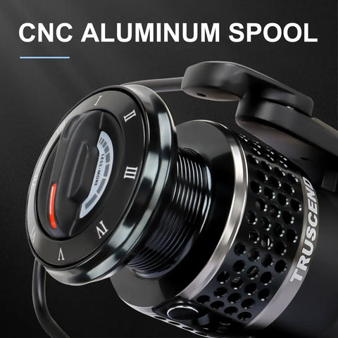Ultra Light Spinning Fishing Reel With Aviation Aluminum Body For Saltwater And Freshwater, CNC aluminum spool close-up