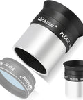 6mm 1.25 Inch Plossl Eyepiece With Fully Multicoated Optics, 4-Element Plossl Design, viewed from top and side