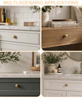 8 Pack Round Champagne Bronze Cabinet Knobs For Cabinets Dressers Drawers And Closets Zinc Alloy Hardware on furniture