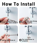 Installation steps for 25 Pieces Stainless Steel Worm Drive Hose Clamps Kit, Adjustable 0.24 to 0.47 Inches (6 to 12 mm)