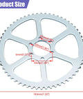60 Tooth Sprocket For 35 Chain Ride Ready Heavy Duty Fits Coleman Mini Bike CT100U CC100X Baja DB30 detailed size view