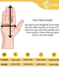 Size chart guide for Cut Resistant Kitchen Gloves Level 5 Food Grade Protection For Safe Food Prep Small Pink HPPE Gloves.