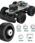RC car with 2 Pack 85mm Solid Rubber RC Wheel Tires with beefy load bearing grip and 6mm bore clamping hex shaft couplings