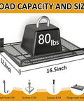 2 Pack Wall Mounted Garage Shelves 16.5 Inch By 12.2 Inch Heavy Duty Holds Up To 160 Lbs Space Saving Organizer, one shelf