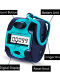 Slick Digital Clicker Tally Counter With Big Lcd Screen And Easy Palm Press For Crochet Knitting Golf Tracking And Row Counting with buttons and display.