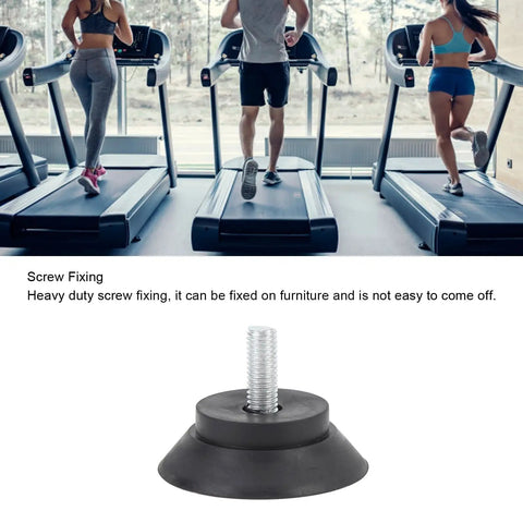 4 Pack Rubber Furniture Feet With Screws And Suction Cup Pads, No Slip Floor Protectors For Chairs, Beds, And Fitness Equipment