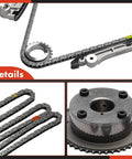 Close-up of Engine Timing Chain Kit With VVT Sprocket 19 Piece For Ford Lincoln Mercury 3.5L V6, showing chains and sprocket details.