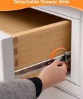 Installing 16 Inch Soft Close Drawer Slides 1 Pair Full Extension Heavy Duty Cabinet Drawer Rails Side Mount Ball Bearing Tracks 78LB Load