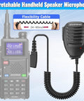 Rugged Ham Radio Speaker Mic For UV-5R Mini And UV-5G Plus Series 2 Pack With 2 Pin K Plug And 3.5mm 2.5mm Jack Stretchable Cable