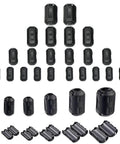 Clip On Ferrite Ring Core Kit 22Pcs With Five Inner Diameters 3mm 5mm 7mm 9mm 13mm For Real EMI RFI Noise Suppression