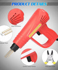 Portable 70W Plastic Welding Kit with handheld design showing brass gun head and ventilation details