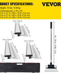 Pro Grade Drywall Skimming Blade Set With 10, 16, And 24 Inch Blades Plus 35 To 78 Inch Extension Handle, Aluminum Blade Housing