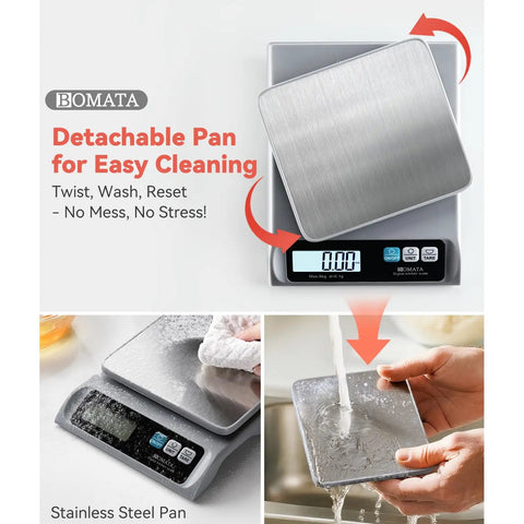 Must Have Digital Kitchen Scale With 13lb Capacity And 0.1g Precision Removable Stainless Steel Pan Backlit LCD Display