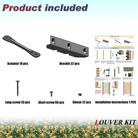 Durable Steel Decorative Fence Louver System For DIY Projects, Rust Resistant Powder Coat Hardware Kit For Blinds And Shutters, Louver Pergola Kit Holds Up To 11 Boards, 48 Inches, Perfect For Gardens, Patios, And Outdoor Living Spaces