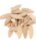 Beech Wood Joiner Biscuits 45x16x3.8mm Pack Of 50 For Woodworking Joinery And Pros And DIYers visible in a pile