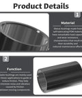 Close-up of Four Pack 1012 POM Sleeve Bearings 10mm ID By 12mm OD By 20mm Length For Shafts On Equipment No Grease Needed