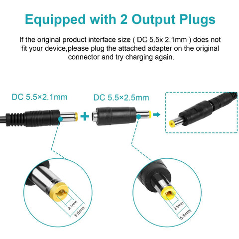 Fast 42V 2A Electric Scooter Charger For 36V 10S Lithium Ion Batteries With 5.5mm x 2.5mm Plug, Quick Charge Adapter Compatible With S2 Pro, S2 Lite, Gotrax GXL V2, G2, G3, G4, Apex, Glider, XR Elite, XR Ultra