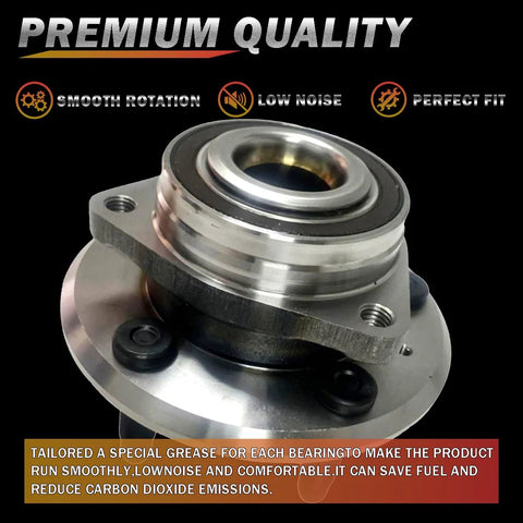 Drop In Wheel Hub Bearing Assembly For Front And Rear 5 Lug Compatible With Cadillac CTS 2008 To 2014 XTS 2018 To 2019 Camaro 2010 To 2015 And Impala 2018 To 2019 With ABS Encoder 5132 Part Number, shown in close-up view.