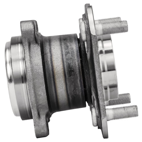 Side view of 2 Rear Wheel Bearing Hubs For 2007-2012 Nissan Sentra 2.0L, Rear Left And Right Hubs, 4 Bolt Flange, Encoder Cap ABS