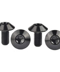 Titanium Button Torx Head Bolts M6x12mm For Bike And Motorcycle Black 4 Pack Grade 5 6AL4V Ultralight High Strength
