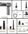 Cordless Handheld Vacuum With Brushless Motor And Up To 28000Pa Suction, 4 In 1 Cleaning System, accessories shown