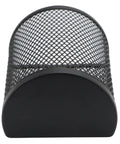Heavy Duty Industrial Alloy Steel Mesh Pen Holder With Wall Mount Hook Dope Space Saving Desk Organizer Badass Cup Stand For Office School And Creative Pros, black mesh view.