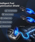 Fuel Sync Gas Saver Device 2026 2 Pack Plug In Auto Fuel Saver showing intelligent fuel optimization shield and features.