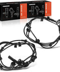 Heavy Duty Rear ABS Wheel Speed Sensor Pair Compatible With Ram 2500 3500 Crew Cab Pickup, showcasing wiring and connectors.