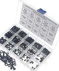 Metric M2 M2.5 M3 M4 M5 Nylon Phillips Pan Head Screws Nuts And Washers Assortment Kit Black 510 Piece Set in open box
