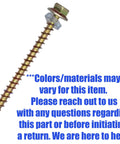 Single screw from WB02K10254 WB02K10020 Range Anti Tip Bracket with text about color variance and customer support.