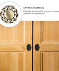 European Style Iron Nickel Alloy Cabinet Handles Set Of 2 In Vintage Dark Bronze shown on wooden wardrobe doors