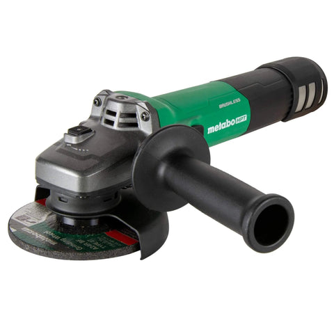 Powerful 4-1/2 Inch Angle Grinder With 12 Amp AC Brushless Motor, Variable Speed, 3-Position Side Handle, Lightweight Design