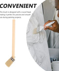 Wood Handle 50mm Round Bristle Paint Brush For Precise Edge Painting In Home Walls And Stains Natural Bristles For Oil Or Latex Paint Pro Grade DIY Friendly Tool With Smooth Clean Coverage