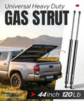 Built Damn Tough Hella Strong Gas Struts Pair Of 2 Heavy Duty Lift Supports 44 Inch Extended 13Mm Ball Stud DIY Replacement for truck cover.