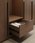Wooden drawer with tools, showcasing Upgrade Your Kitchen Cabinets And Office Drawers With Black Steel Ball Bearing Slides For Smooth Glide