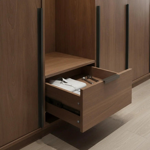 Wooden drawer with tools, showcasing Upgrade Your Kitchen Cabinets And Office Drawers With Black Steel Ball Bearing Slides For Smooth Glide